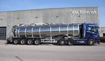 Martin Børsting Maskinstation - 39,000-litre liquid manure semi-trailer